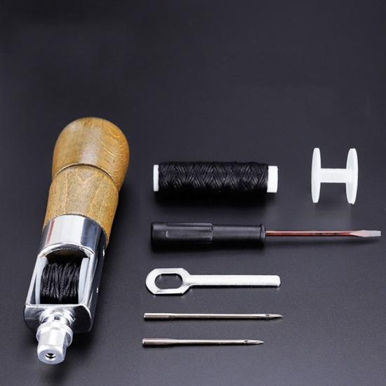 Hand Sewing Machine for Leather DIY Craft Shoemaker Repair Tool Leather  Sewing Awl Thread Kit Speedy Lock Stitcher Thread Needle