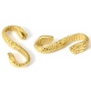 Picture of 1 Piece Eco-friendly Vacuum Plating 304 Stainless Steel Hook Clasps S-shape Snake 18K Gold Plated 27mm x 14mm