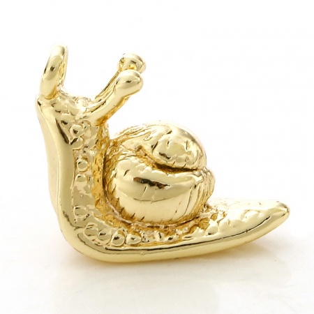 Picture of Brass Charms 18K Real Gold Plated Animal 3D