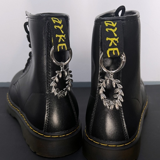 Bild von 1 Stück Gotisch Schuh Schnallen für DIY Schuh Charme Dekoration Zubehör Silberfarbe Olivenzweig 5cm
