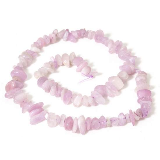 Picture of 1 Strand (Approx 175 - 120 PCs/Strand) (Grade A) Rose Quartz ( Natural ) Loose Beads For DIY Charm Jewelry Making Chip Beads Light Pink About 12x7mm - 5x4mm, Hole: Approx 0.5mm, 40cm(15 6/8") long