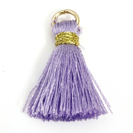 Picture of 20 PCs Polyester Tassel Charms Tassel Mauve 24mm