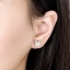 Immagine di 1 Paio Ottone Carino Orecchini a Perno Platino Placcato Gatto Imitata Perla 10mm x 8mm