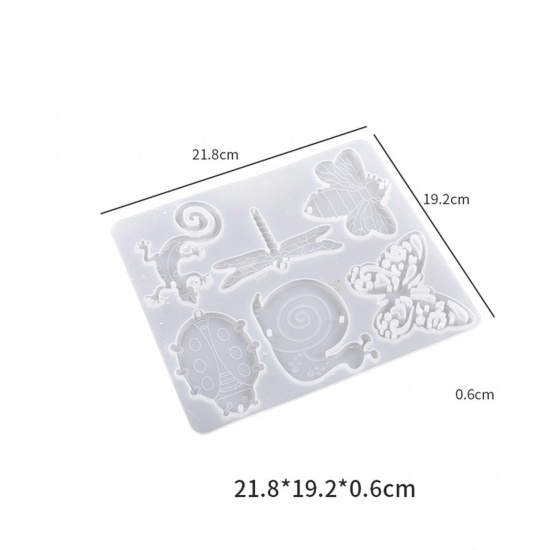 Immagine di 1 Pz Silicone Stampo in Resina per la Decorazione Domestica Fai-Da-Te Insetto Bianco 21.8cm x 19.2cm