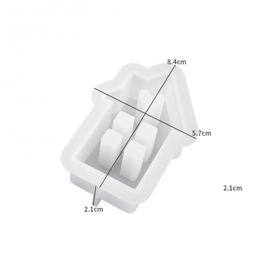Imagen de 1 Piece Silicone Resin Mold For Candle Soap DIY Making House 11.4cm x 6.9cm