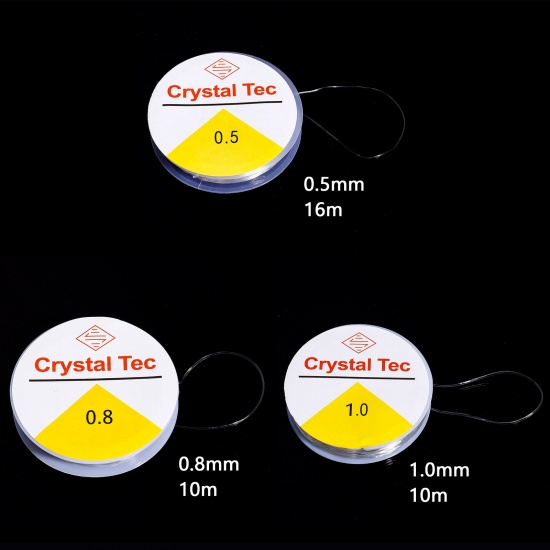 Immagine di 6 Rotoli Nylon Gioielli Filo Corda Trasparente Elastico 1mm