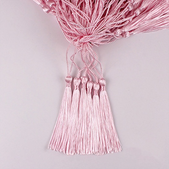 Picture of 50 PCs Polyester Tassel Pendant Tassel Bookmark Accessories Pink 13cm