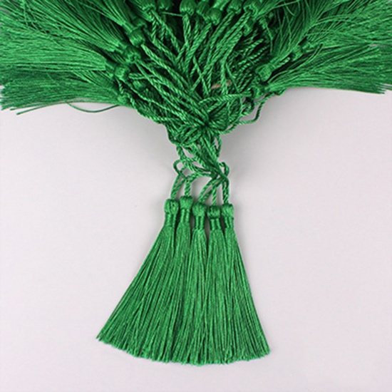 Picture of 50 PCs Polyester Tassel Pendant Tassel Bookmark Accessories Grass Green 13cm