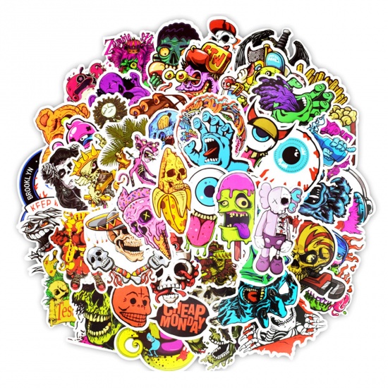 1 Set ( 50 PCs/Set) PVC DIY Scrapbook Deco Stickers Multicolor Eyeball の画像