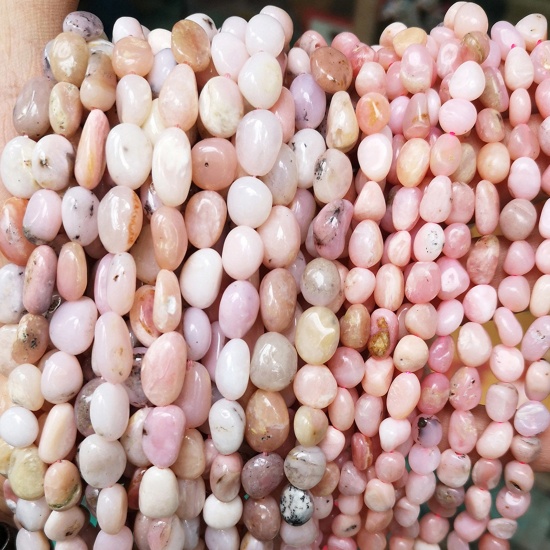 Picture of 1 Strand (Approx 45 PCs/Strand) Opal ( Natural ) Loose Beads For DIY Charm Jewelry Making Irregular About 6mm-8mm Dia.