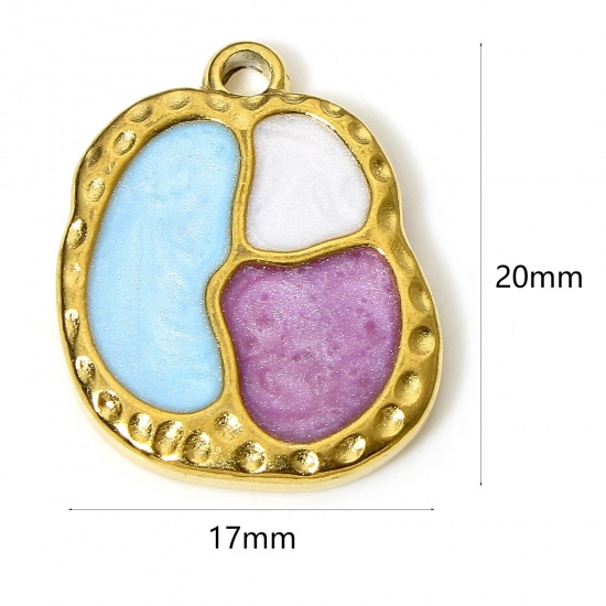 Immagine di 1 Pz 304 Acciaio Inossidabile Charms Placcato Oro 18K