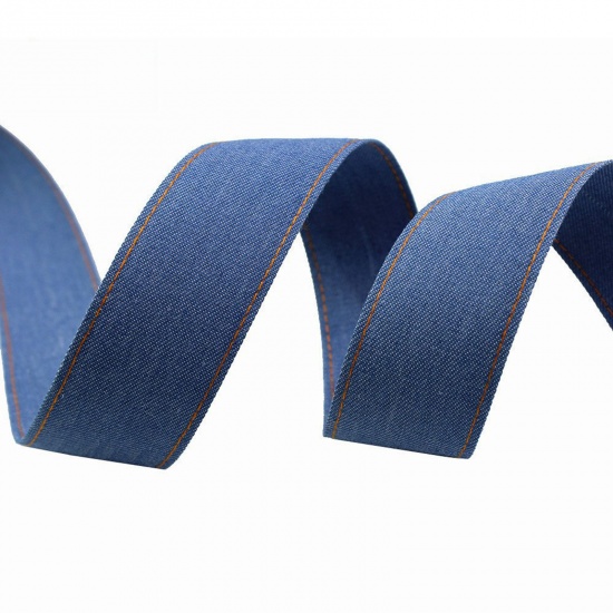 Picture of 1 M Polyester Webbing Strap Ribbon For DIY Sewing Craft Blue 1cm