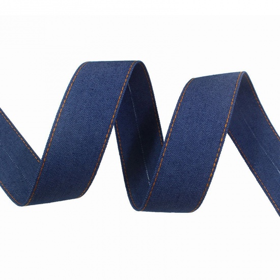 Picture of 1 M Polyester Webbing Strap Ribbon For DIY Sewing Craft Dark Blue 4cm