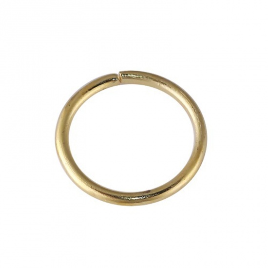 Immagine di 1 kg 1.5mm Iron Based Alloy Open Jump Rings Findings Round Gold Plated 16mm Dia