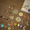 Picture of 1 Piece Brass Religious Pendants 18K Real Gold Plated Cross Celtic Knot 3.3cm x 2.6cm