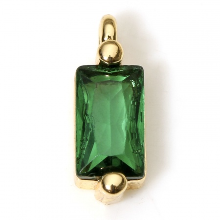 Picture of Eco-friendly Brass Geometric Charms 18K Real Gold Plated Rectangle 8.5mm x 3mm