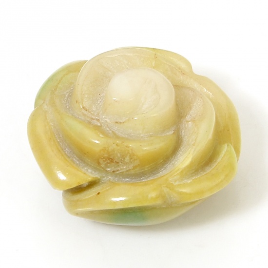 Immagine di 1 Pz Corallo ( Naturale/Tintura ) (Mezzo Foro) Perline per la Creazione di Gioielli con Ciondoli Fai-da-te Rosa Chartreuse Come 13x13mm - 10x10mm, Foro: Circa 0.8mm