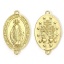 Immagine di 1 Pz Ecologico Ottone Religione Pendenti Charms Connettori Ovale 18K Vero Oro Placcato Vergine Maria Doppia Faccia 24.5mm x 14mm