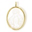 Immagine di 1 Pz Ecologico Conchiglia & Ottone Religione Ciondoli Ovale 18K Vero Oro Placcato Vergine Maria 26.5mm x 17mm