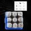 Picture of 1 Set ( 9 PCs/Set) Steel Punch Metal Stamping Tools Rectangle Cuboid Silver Tone 6cm x 0.6cm