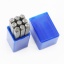 Picture of 1 Set ( 9 PCs/Set) Steel Punch Metal Stamping Tools Rectangle Cuboid Silver Tone 6cm x 0.6cm