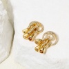 Picture of 1 Piece Eco-friendly Brass End Caps For Necklace Bracelet Jewelry Making Circle Ring 18K Real Gold Plated Micro Pave Clear Cubic Zirconia 13mm