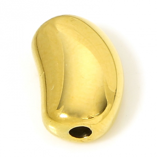 Image de 1 Pièce Breloques en 304 Acier Inoxydable Placage sous Vide Géométrique Pois Doré Vide 11.5mm x 7.5mm