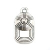 Image de 40 PCs Zinc Based Alloy Sport Charms Antique Silver Color Baseball Cap 20mm x 10mm