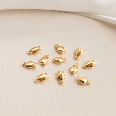 Picture of Eco-friendly Brass Charms Extender Chain Ends 14K Real Gold Plated