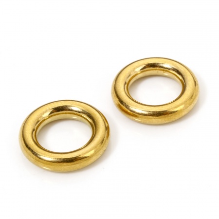 Immagine di 5 Pz 14mm Dia, 3mm Placcatura Sottovuoto 304 Acciaio Inossidabile Chiuso Stile Anello di Salto Placcato Oro 18K Tondo