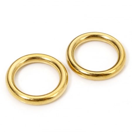 Immagine di 5 Pz 20mm Dia, 3mm Placcatura Sottovuoto 304 Acciaio Inossidabile Chiuso Stile Anello di Salto Placcato Oro 18K Tondo