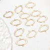 Bild von 5 Stück Messing Geometrisch Steckverbinder Charms Anhänger Unregelmäßig Oval 18K Gold Plattiert Hohl 18mm x 15.5mm