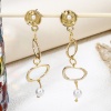 Bild von 5 Stück Messing Geometrisch Steckverbinder Charms Anhänger Unregelmäßig Oval 18K Gold Plattiert Hohl 18mm x 15.5mm