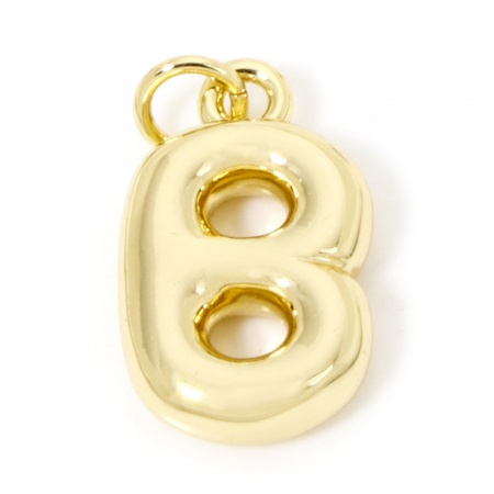 Picture of Eco-friendly Brass Charms 18K Real Gold Plated Capital Alphabet/ Letter 3D