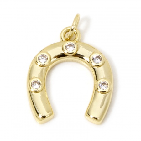 Picture of Eco-friendly Brass West Cowboy Charms 18K Real Gold Plated Boots Horseshoe