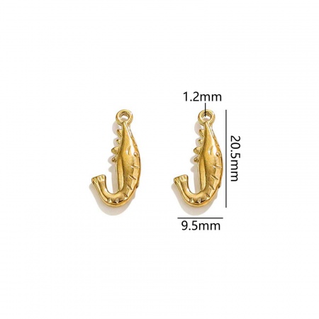 Picture of 2 PCs Vacuum Plating 304 Stainless Steel Ocean Jewelry Charms 18K Gold Plated Lobster 3D 20.5mm x 9.5mm