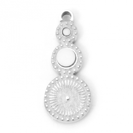 Immagine di 2 Pz 304 Acciaio Inossidabile & Conchiglia Ciondoli Geometrica Tono Argento Bianco 15mm x 6mm