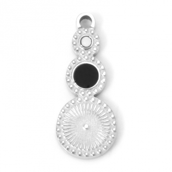 Immagine di 2 Pz 304 Acciaio Inossidabile & Conchiglia Ciondoli Geometrica Tono Argento 15mm x 6mm
