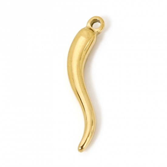 Imagen de 1 Unidad Enchapado al Vacío 304 Acero Inoxidable Elegante Colgantes chile Chapado en Oro 24mm x 6mm