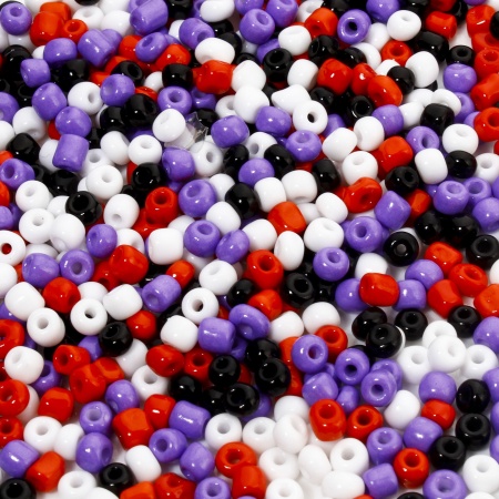 100 Grams (Approx 1400 PCs/Packet) Halloween Acrylic Beads For DIY Jewelry Making Round At Random Mixed Color 4mm x 3mm