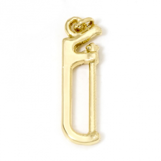 Picture of 10 PCs Eco-friendly Zinc Based Alloy Charms 18K Real Gold Plated Saw Tools 3D 28mm x 8mm