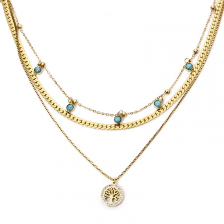 Picture of Vacuum Plating 304 Stainless Steel Pendant Necklace 18K Gold Plated