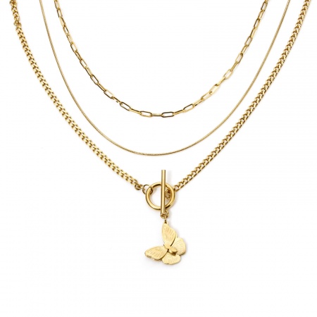 Picture of Vacuum Plating 304 Stainless Steel Pendant Necklace 18K Gold Plated