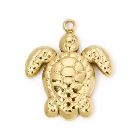Picture of Eco-friendly Vacuum Plating 304 Stainless Steel Ocean Jewelry Charms Gold Plated Tortoise Animal Star Fish