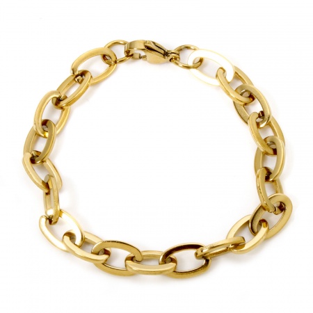 Bild von 304 Edelstahl Büroklammerkette Armband Mit Karabiner Verschluss