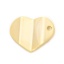 Immagine di 5 Pz Ottone San Valentino Ciondoli Cuore Placcato Oro 18K 15.5mm x 12.5mm