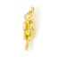 Immagine di 5 Pz Ecologico Ottone Ciondoli Gatto 18K Vero Oro Placcato 3D 19mm x 5.5mm