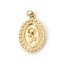 Immagine di 1 Pz Placcatura Sottovuoto PVD Ecologica 304 Acciaio Inossidabile San Valentino Ciondoli Ovale 14K Vero Oro Placcato Rosa 16mm x 9mm