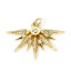 Immagine di 1 Pz Ecologico Ottone Micro Intarsio Ciondoli A Forma di Ventagli 18K Vero Oro Placcato Raggi del Sole Micro Spianare Trasparente Cubic Zirconiae 27.5mm x 22mm