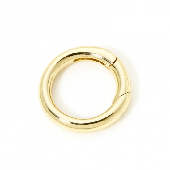 Picture of 1 Piece Eco-friendly Brass Bolt Spring Ring Clasps Round 18mm Dia.